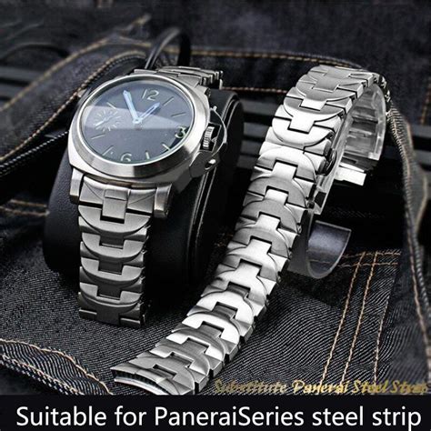 panerai with metal bracelet|panerai steel bracelet for sale.